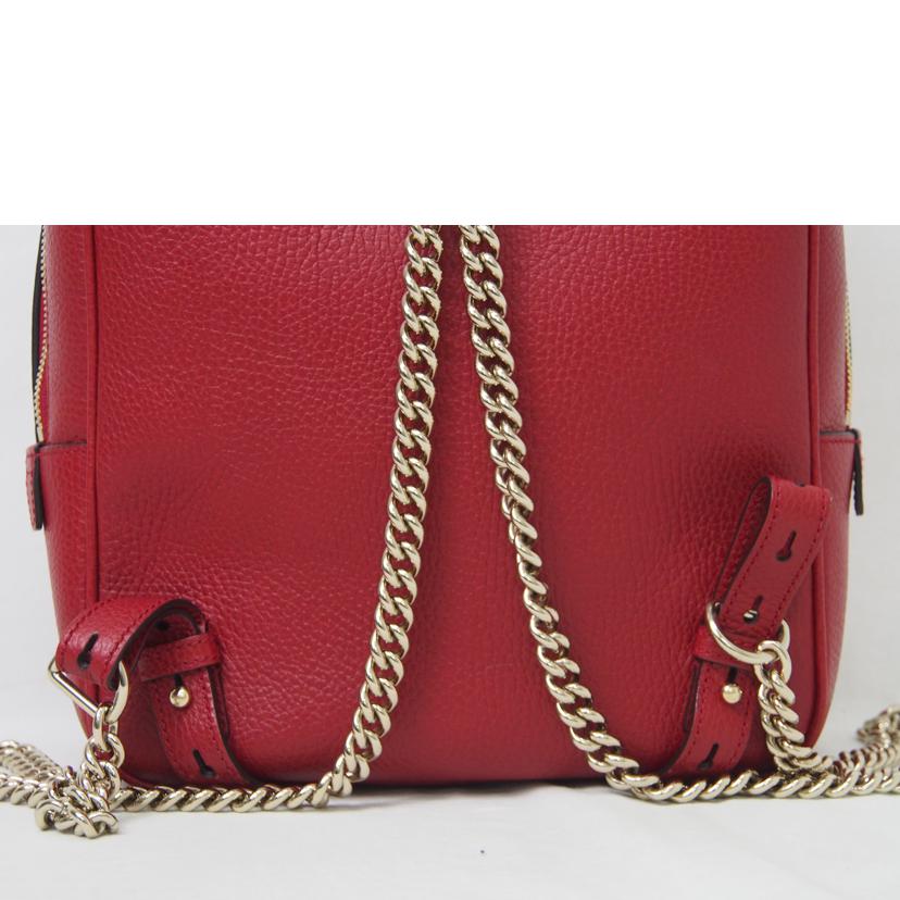 GUCCI グッチ/ソーホーインターロッキング/ レザー /バックパック/ レッド/536192//498879/Aランク/78