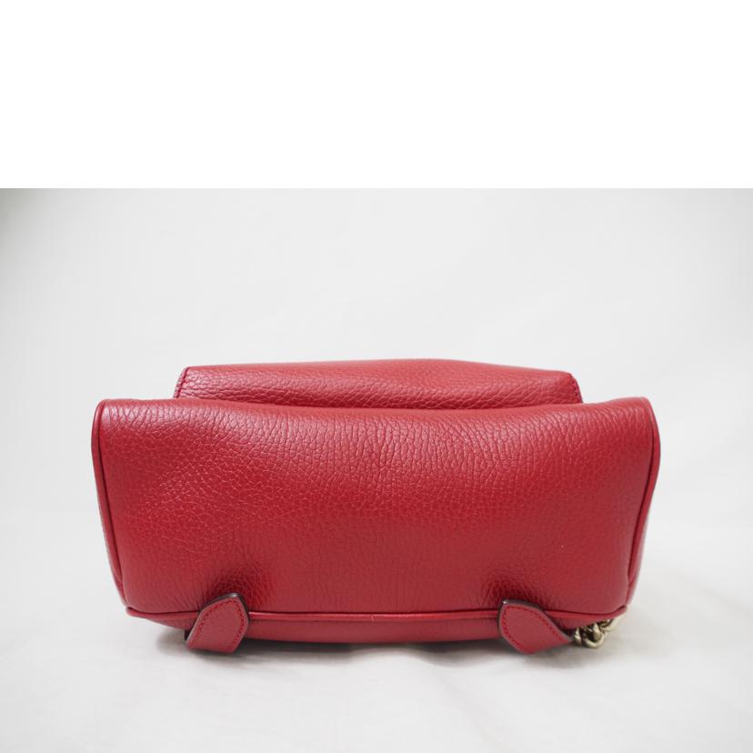 GUCCI グッチ/ソーホーインターロッキング/ レザー /バックパック/ レッド/536192//498879/Aランク/78