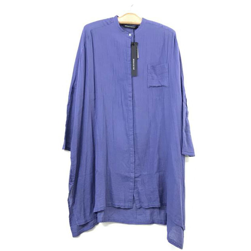 mizuiro ind ミズイロインド/ダブルガーゼバンドカラーワイドシャツ/ブルー/1-259600//Sランク/51