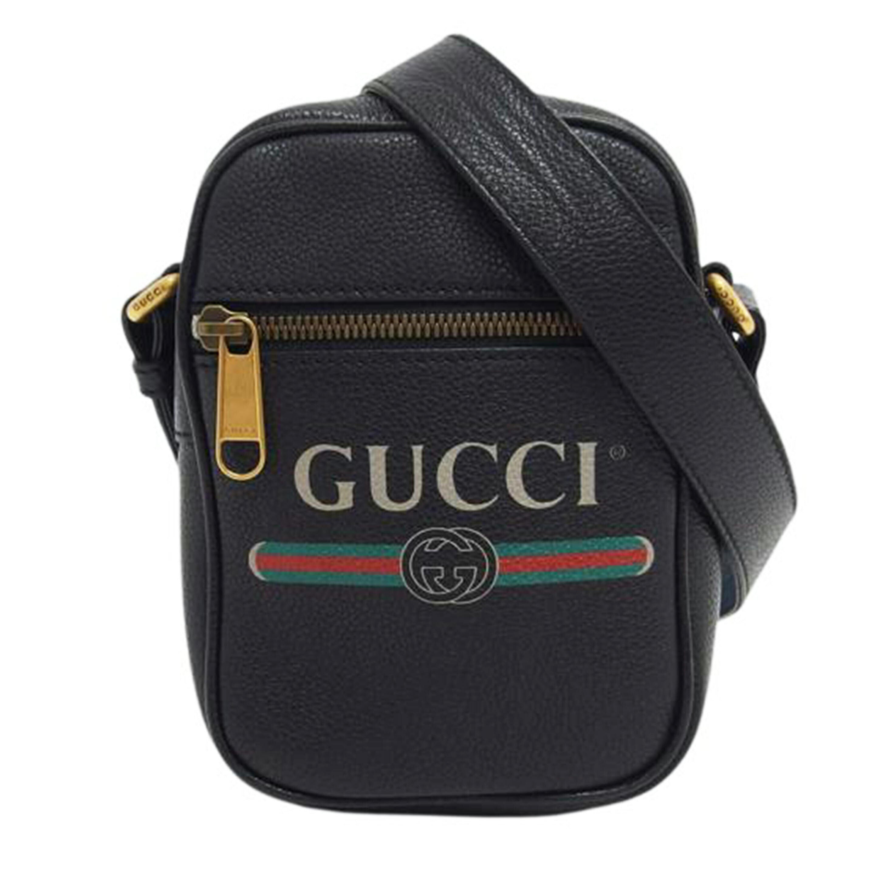 GUCCI グッチ/ヴィンテージロゴプリント/ショルダーバッグ/ブラック/574803//520981/Aランク/04