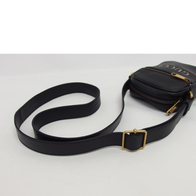 GUCCI グッチ/ヴィンテージロゴプリント/ショルダーバッグ/ブラック/574803//520981/Aランク/04