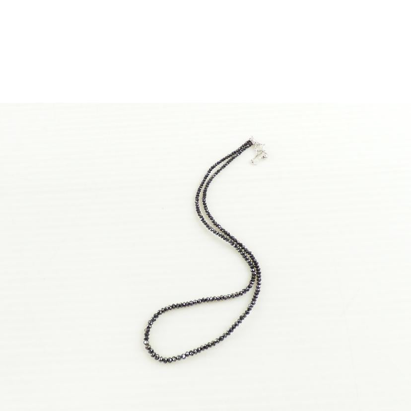 K18WGブラックダイヤネックレス 20.75//ABランク/64