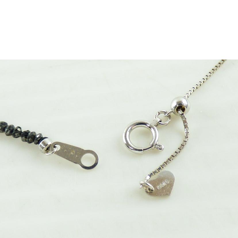 K18WGブラックダイヤネックレス 20.75//ABランク/64