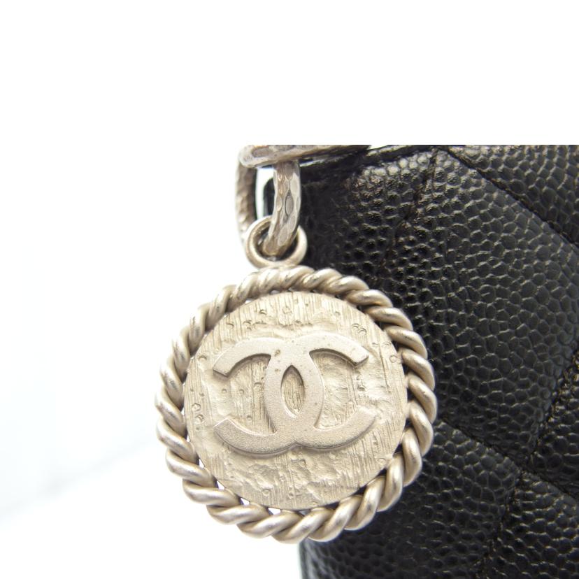 CHANEL シャネル/復刻トート/キャビアスキン/ブラック/シルバー金具/A01804//6199736/Aランク/83