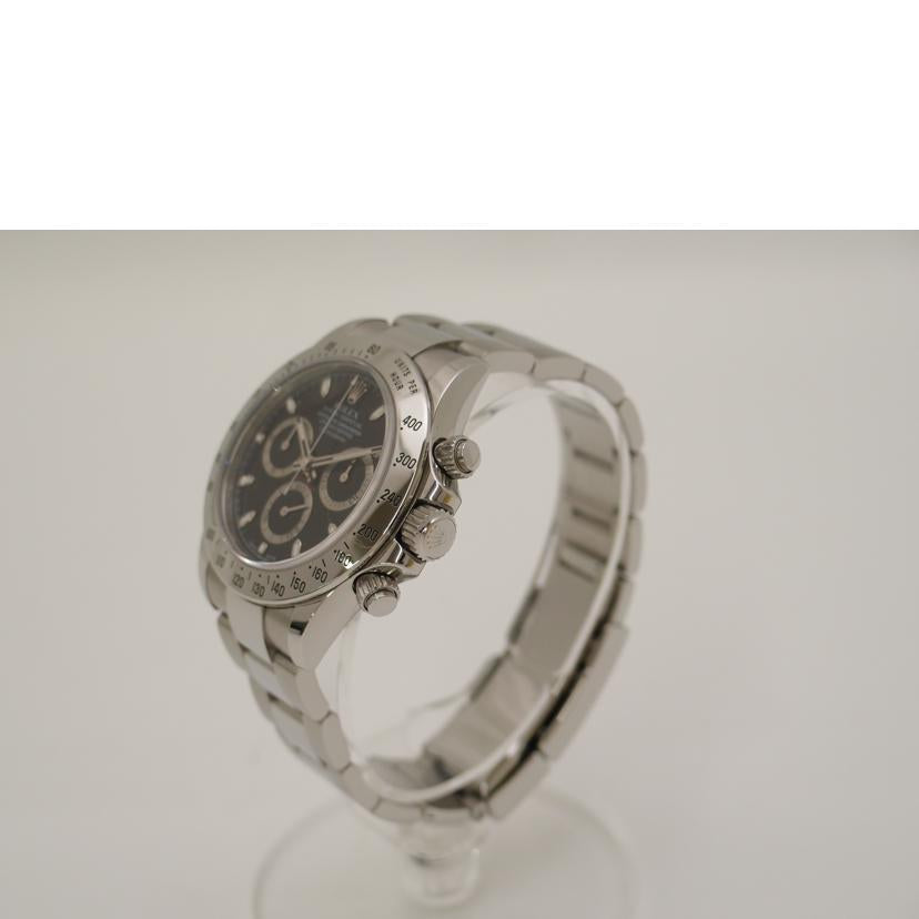 ROLEX ロレックス 腕時計 クロノグラフ ルーレット ステンレス OH済 新品仕上済/コスモグラフ・デイトナ/黒文字盤/V番/116520//V334385(2008)/SAランク/69