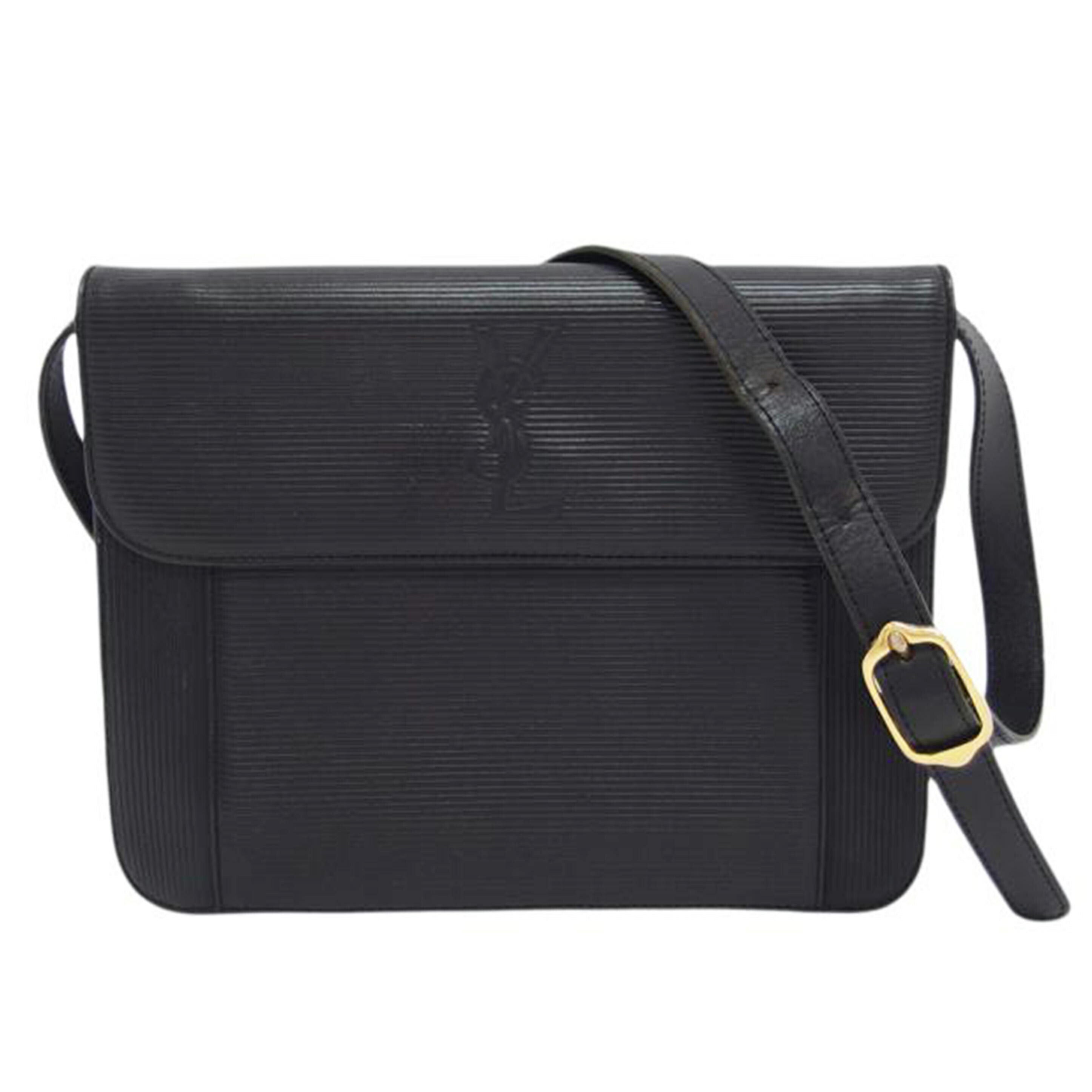 YSL イヴサンローラン/2WAYレザーセミショルダーバッグ/ブラック/ヴィンテージ//ABランク/04