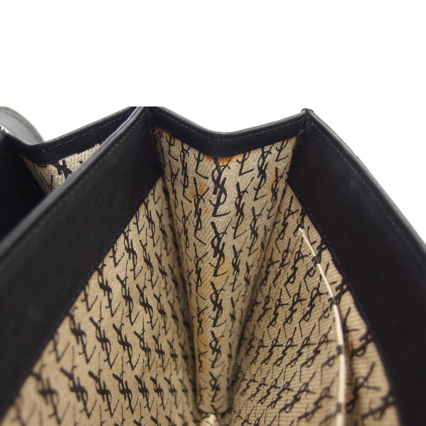 YSL イヴサンローラン/2WAYレザーセミショルダーバッグ/ブラック/ヴィンテージ//ABランク/04