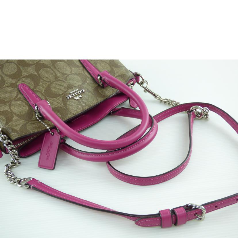 COACH コーチ/シグネチャーキャンバスレザーセミショルダー/F13114//D09**/Bランク/64