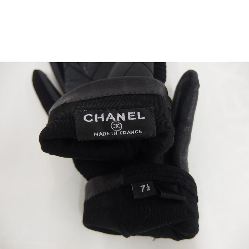 CHANEL シャネル/キルティングレザー手袋/黒//Aランク/82