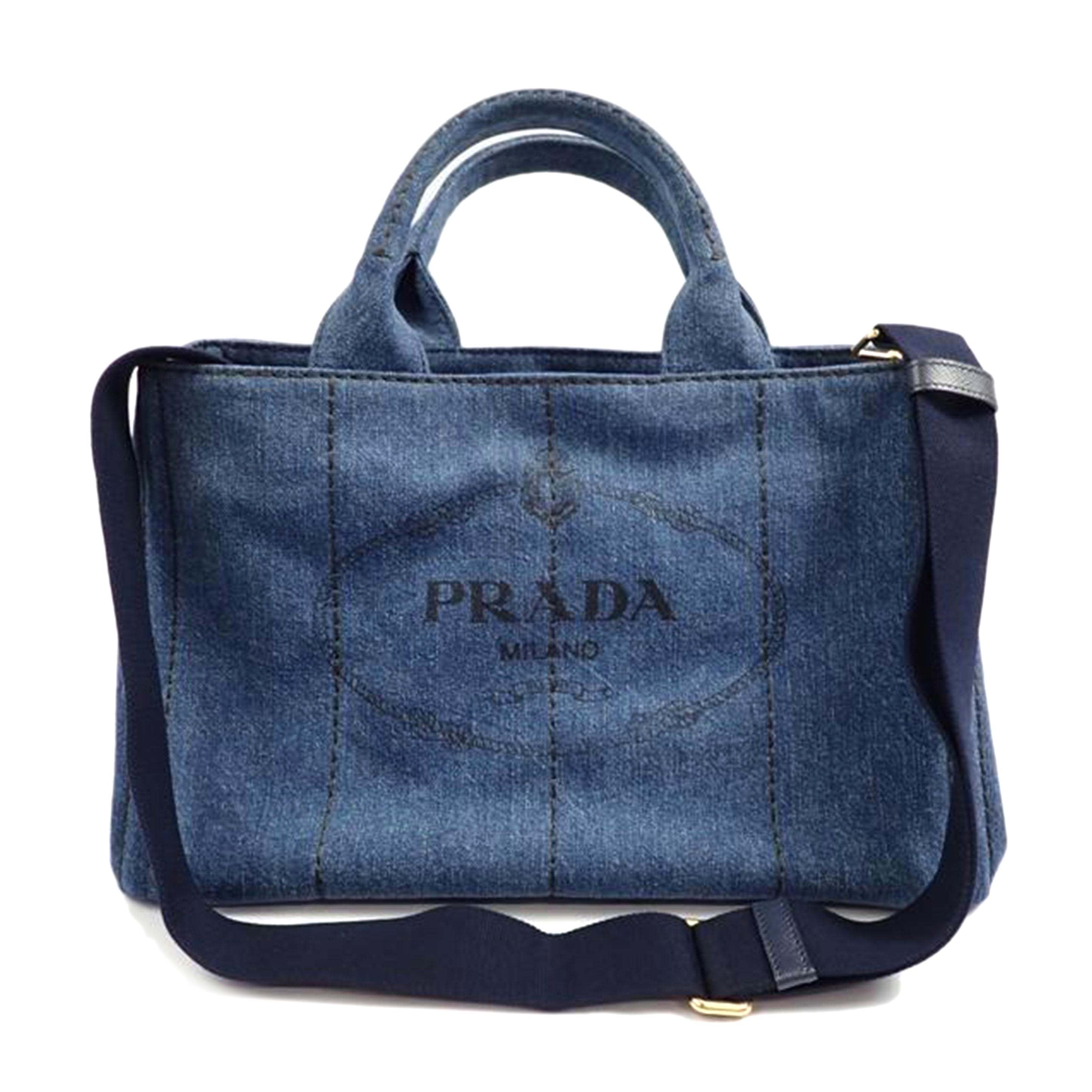 PRADA プラダ/カナパデニム2wayバック//ABランク/62
