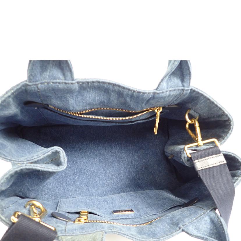 PRADA プラダ/カナパデニム2wayバック//ABランク/62
