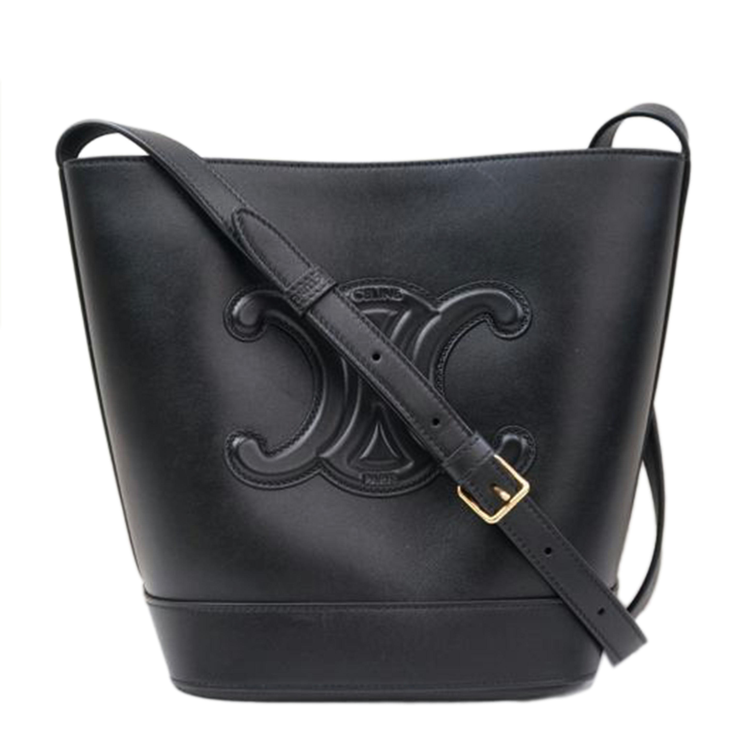CELINE セリーヌ/スモールバケット キュイル トリオンフ//Aランク/67