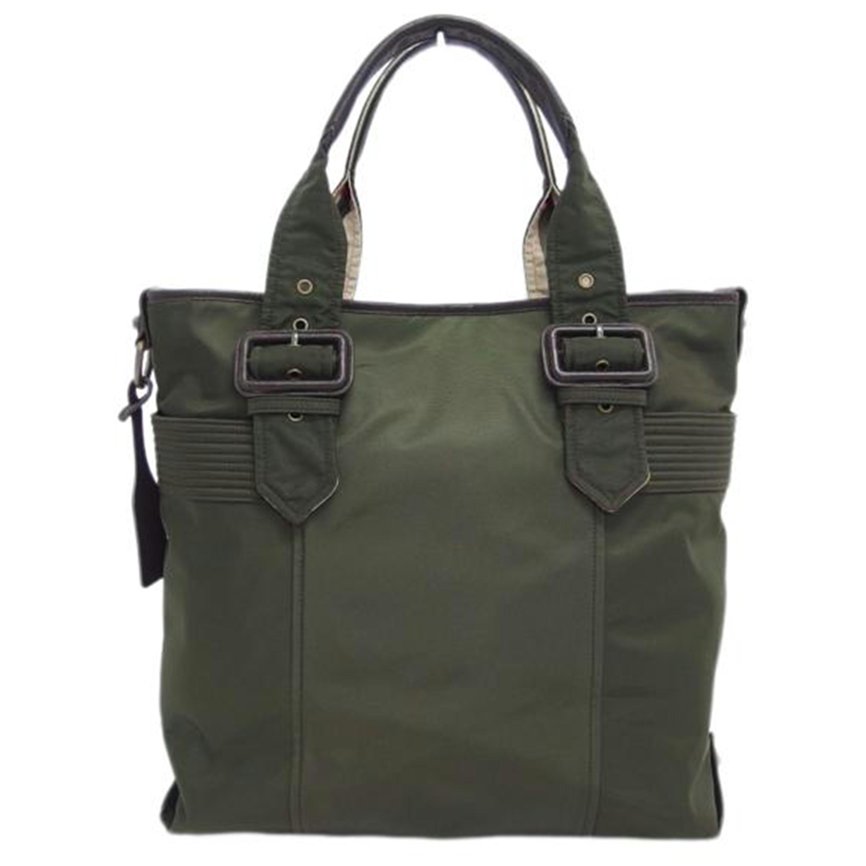 BURBERRY バーバリー/ナイロントートバッグ/カーキ×ノバチェック//ABランク/04