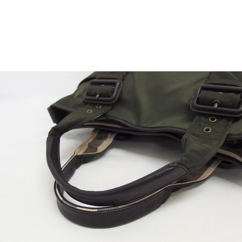 BURBERRY バーバリー/ナイロントートバッグ/カーキ×ノバチェック//ABランク/04