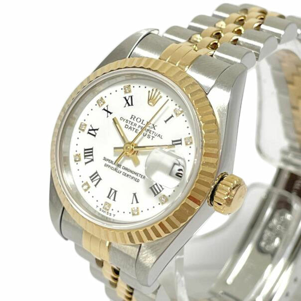 ROLEX ロレックス/デイトジャスト10P ローマン文字盤/69173G//W370521 1995/Aランク/51