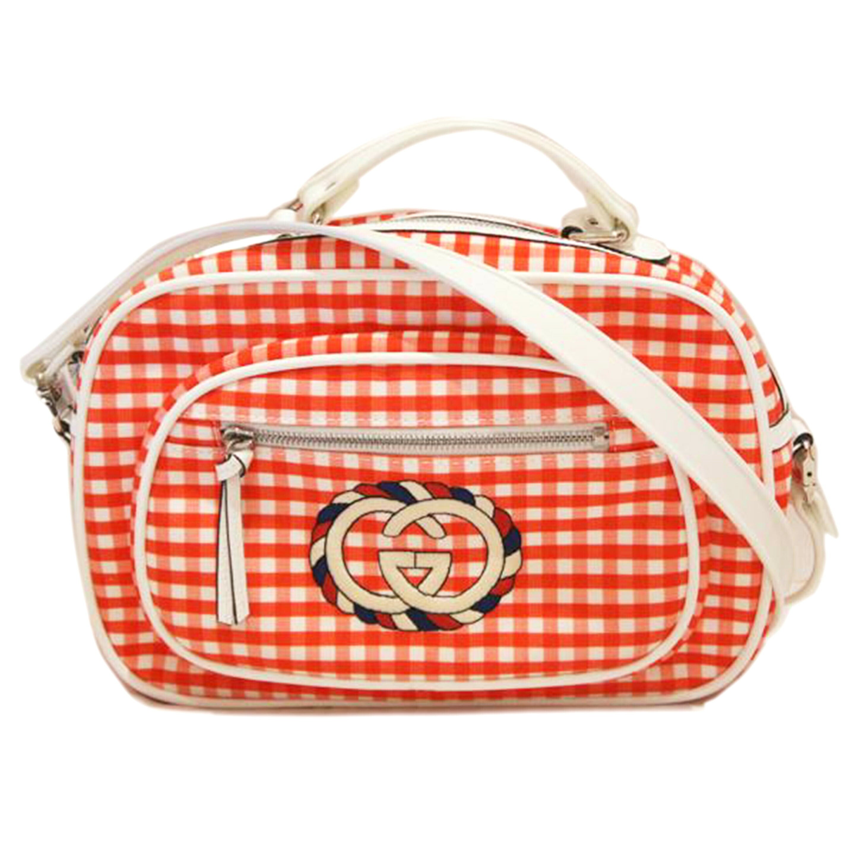 GUCCI グッチ/ギンガムショルダー RED/WHT/605810//520981/ABランク/94