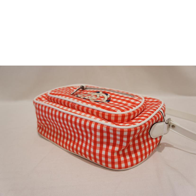 GUCCI グッチ/ギンガムショルダー RED/WHT/605810//520981/ABランク/94