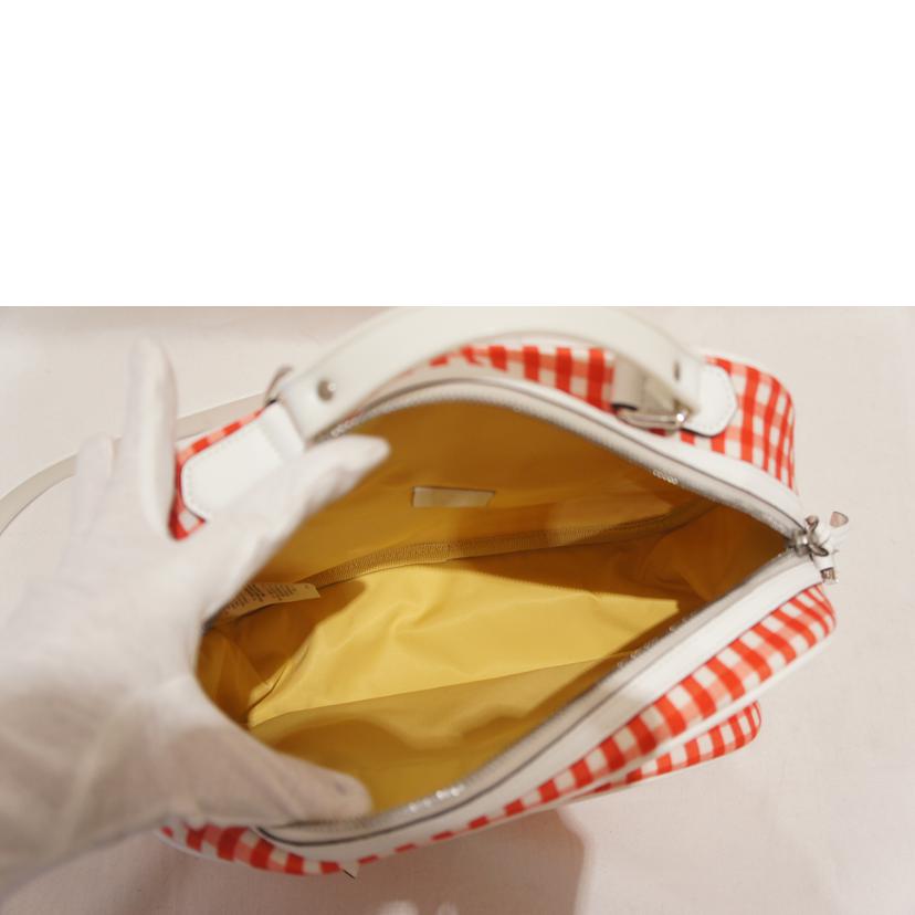 GUCCI グッチ/ギンガムショルダー RED/WHT/605810//520981/ABランク/94