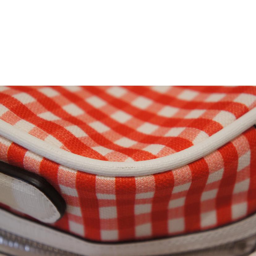 GUCCI グッチ/ギンガムショルダー RED/WHT/605810//520981/ABランク/94