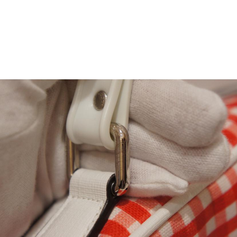 GUCCI グッチ/ギンガムショルダー RED/WHT/605810//520981/ABランク/94