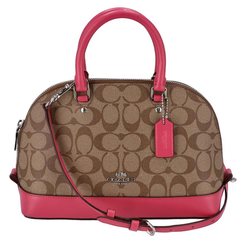 COACH コーチ バッグ ハンドバッグ レディース ピンク ブラウン /シグネチャー2WAYショルダー/F58295//J1777/Aランク/75