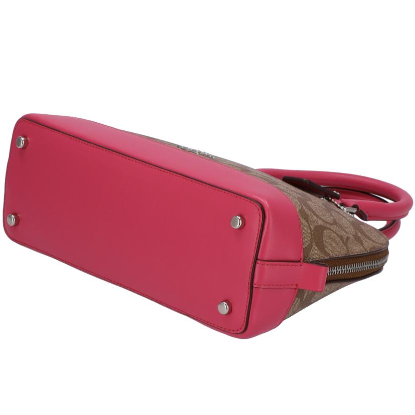 COACH コーチ バッグ ハンドバッグ レディース ピンク ブラウン /シグネチャー2WAYショルダー/F58295//J1777/Aランク/75