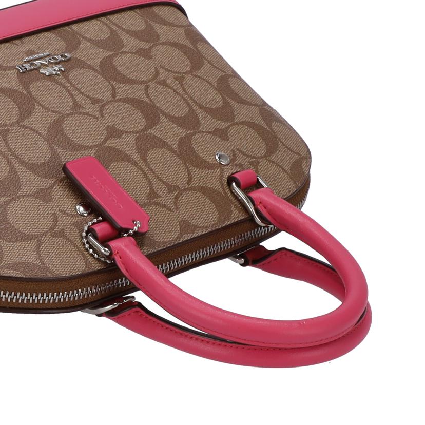 COACH コーチ バッグ ハンドバッグ レディース ピンク ブラウン /シグネチャー2WAYショルダー/F58295//J1777/Aランク/75