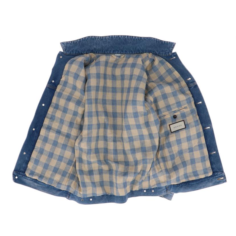 GUCCI グッチ ジャケット ジージャン レディース メンズ ブルー チェック/デニムジャケット/548722-XDARA//CA37394/ABランク/75