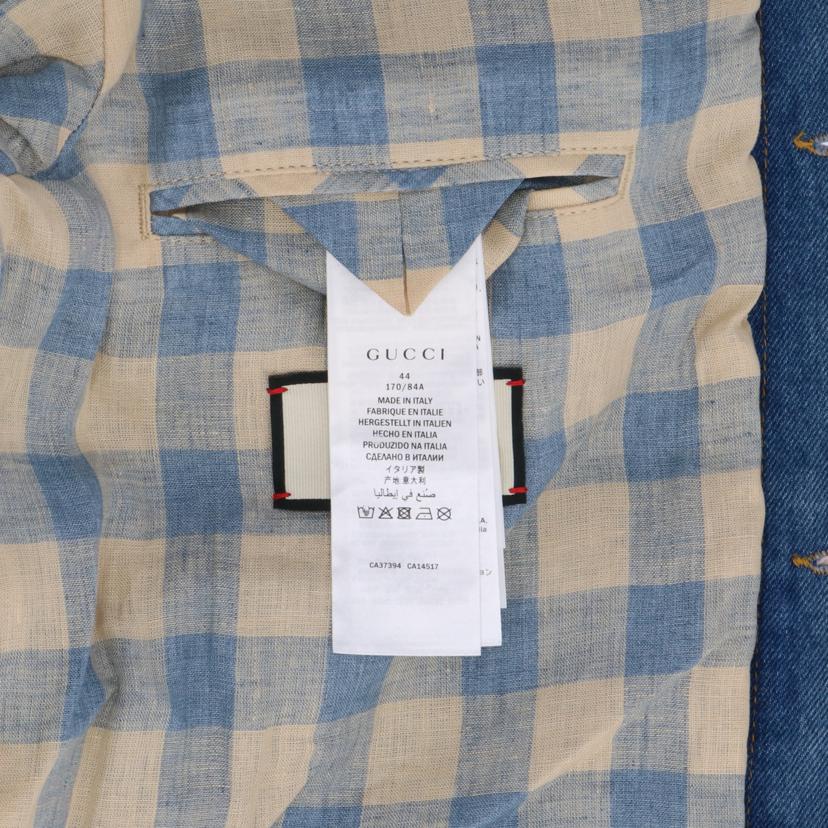 GUCCI グッチ ジャケット ジージャン レディース メンズ ブルー チェック/デニムジャケット/548722-XDARA//CA37394/ABランク/75
