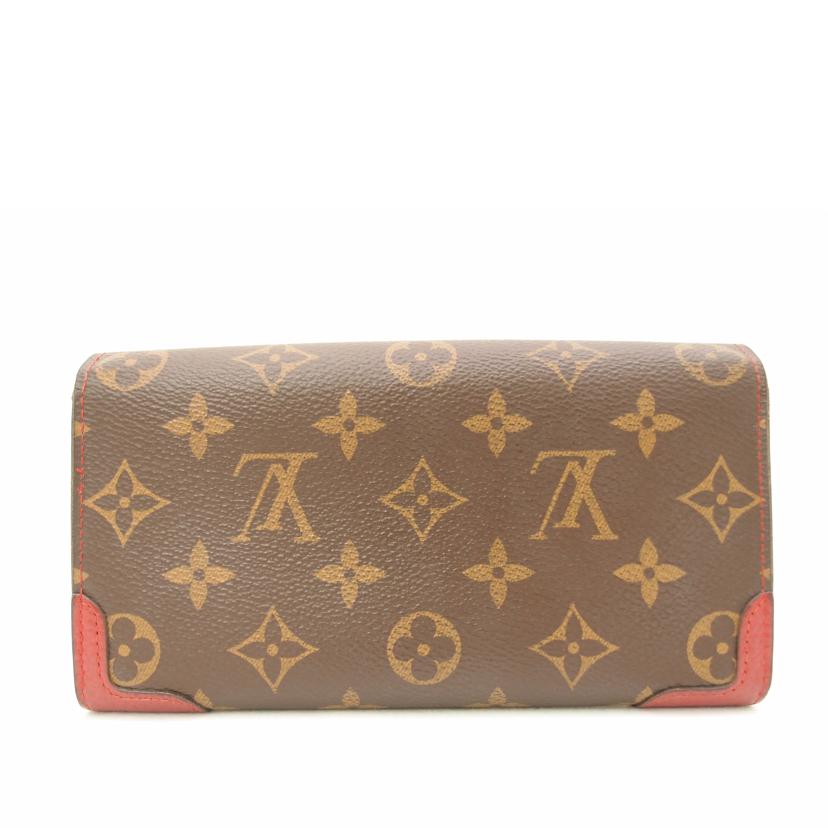 LOUIS VUITTON ルイヴィトン ビトン 二つ折り長財布 赤 レディース/ポルトフォイユ・サラレティーロ/モノグラム/スリーズ/M61184//MI4***/ABランク/69