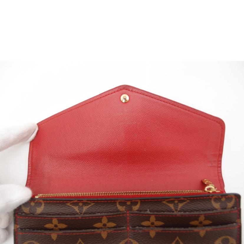 LOUIS VUITTON ルイヴィトン ビトン 二つ折り長財布 赤 レディース/ポルトフォイユ・サラレティーロ/モノグラム/スリーズ/M61184//MI4***/ABランク/69