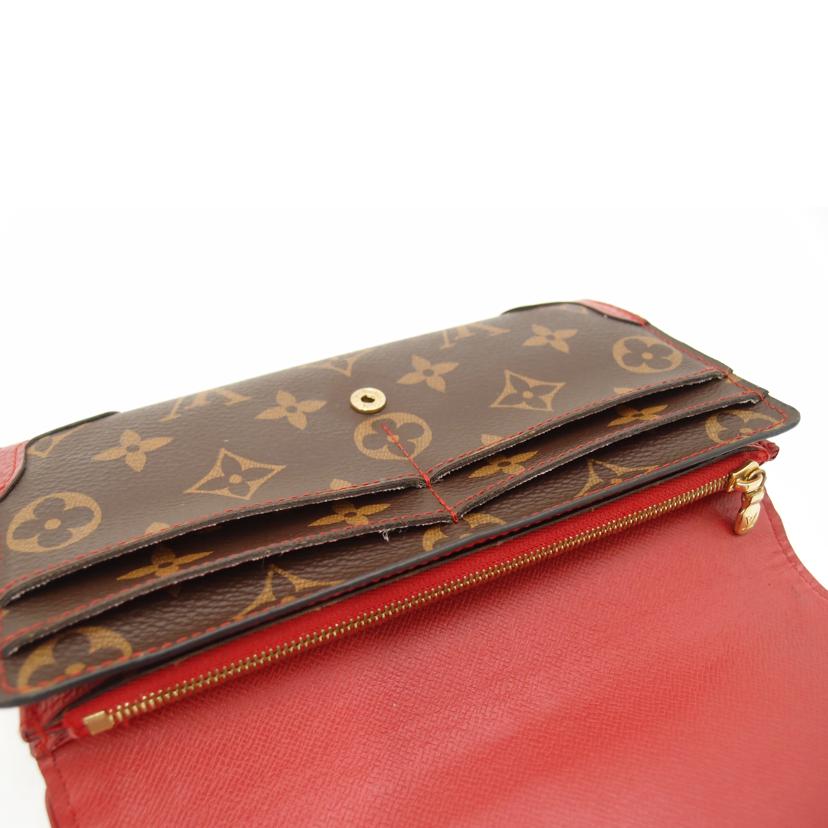 LOUIS VUITTON ルイヴィトン ビトン 二つ折り長財布 赤 レディース/ポルトフォイユ・サラレティーロ/モノグラム/スリーズ/M61184//MI4***/ABランク/69