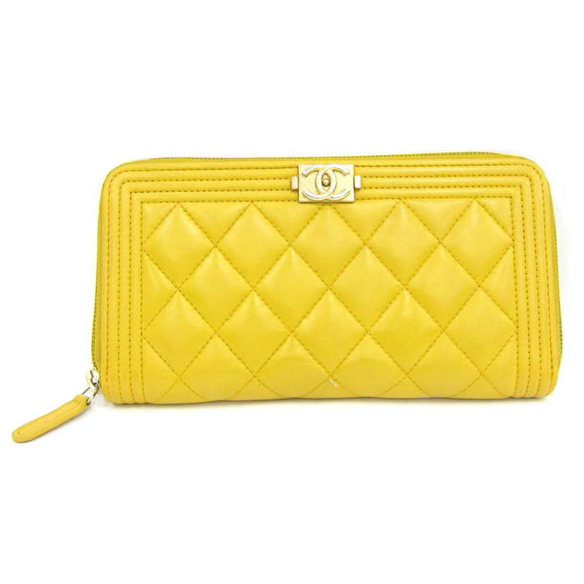CHANEL シャネル/ボーイシャネルジップラウンド財布//28067119/ABランク/82