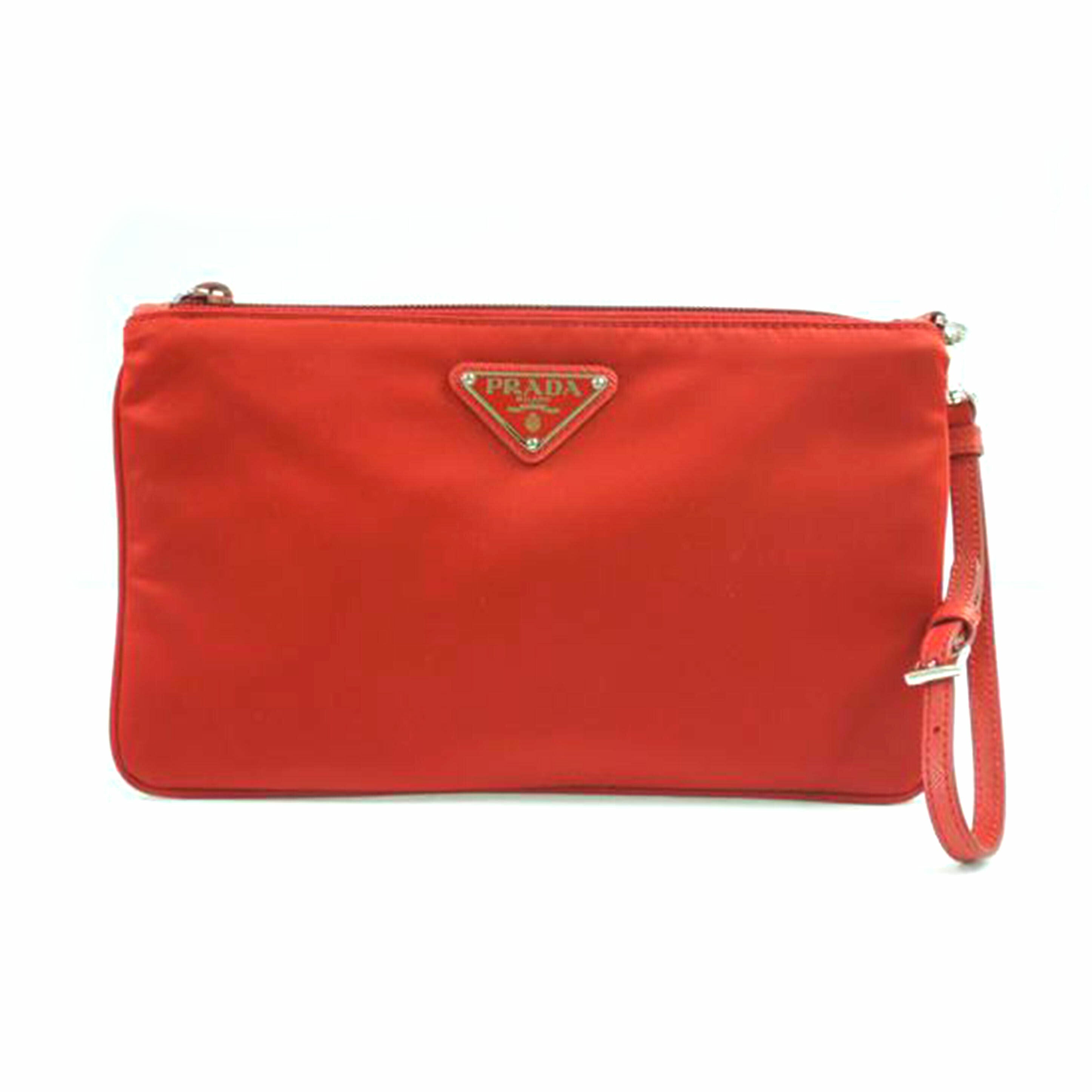 PRADA プラダ/ナイロン×サフィアーノレザーリストレットポーチ/1NH545//224/Aランク/83