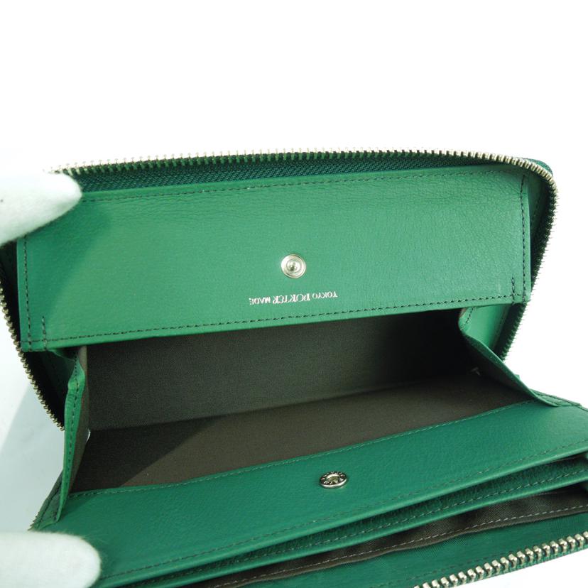 PORTER ポーター/ギリー ラウンドファスナー長財布 カモフラ グリーン//Aランク/83