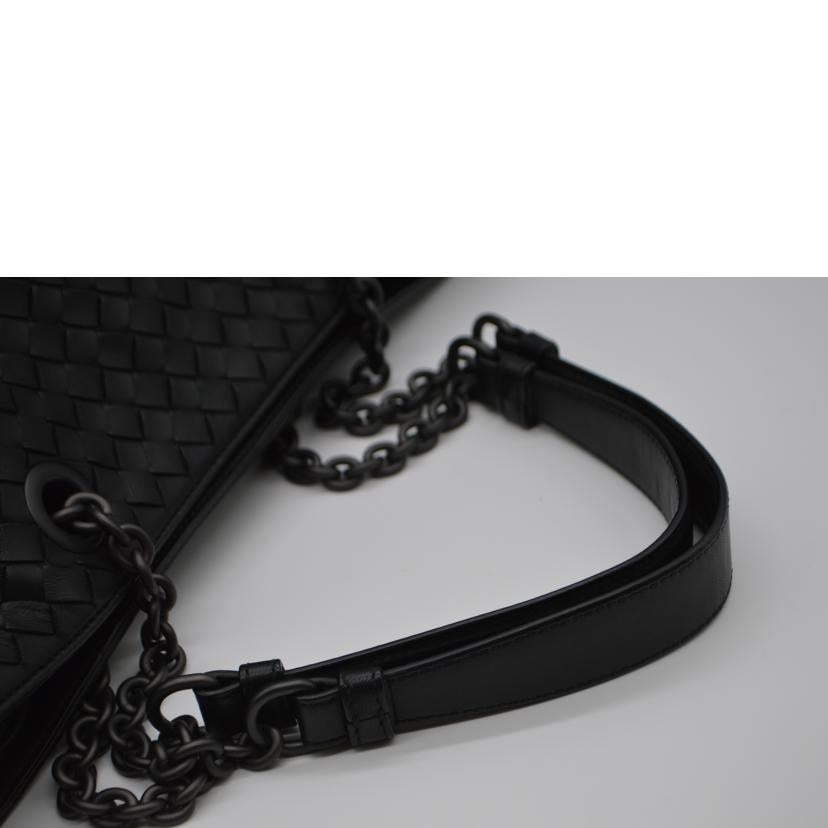 BOTTEGA VENETA ボッテガ ベネタ/イントレチャートラムスキンチェーンレザートート/ノワール/428052//B05670261V/SAランク/89