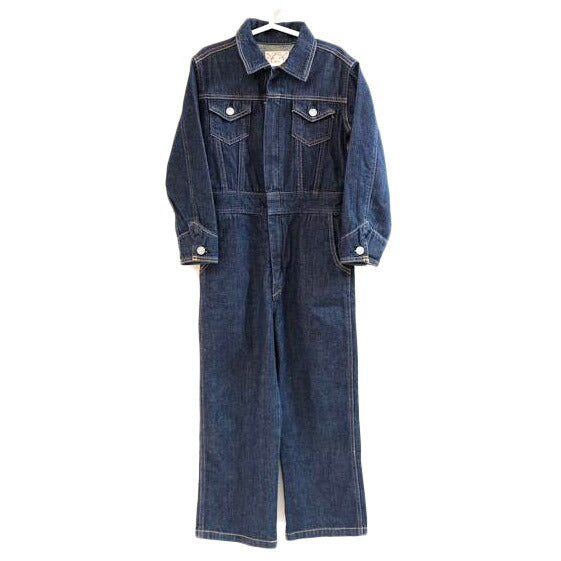 EVISU エヴィス/デニムツナギビッグカモメプリント黒//Bランク/71