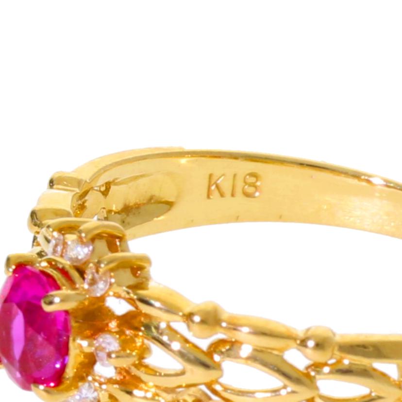 K18/K18ルビーダイヤR0.37/0.04#12/2.2//0.37/0.04/Aランク/75