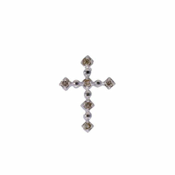 /ペンダントヘッドK18WGダイヤクロスPH 0.08//Aランク/75