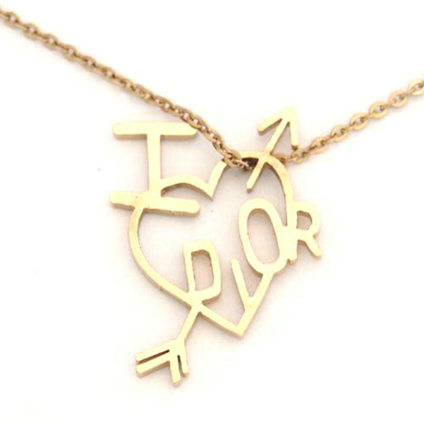 C.Dior クリスチャンディオール/ロゴハートネックレス//ABランク/76