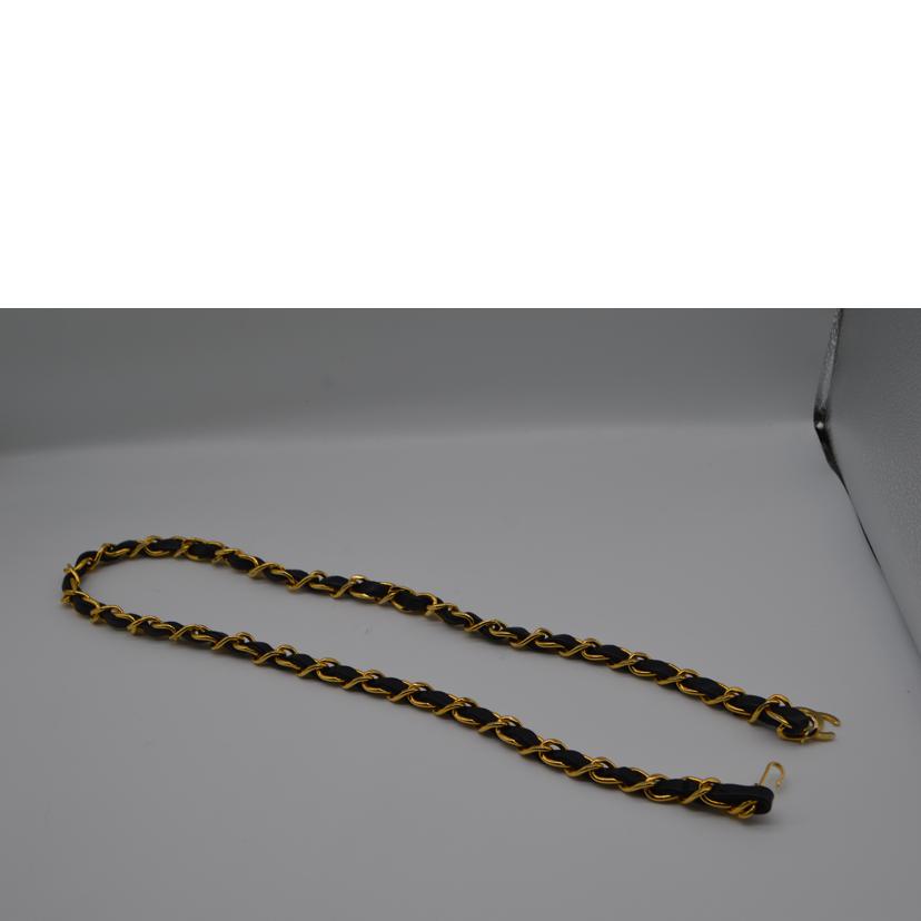 CHANEL シャネル/ココマークラムスキンチェーンベルトGP//ABランク/89