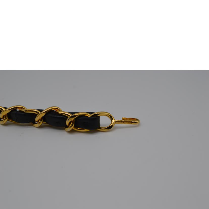 CHANEL シャネル/ココマークラムスキンチェーンベルトGP//ABランク/89