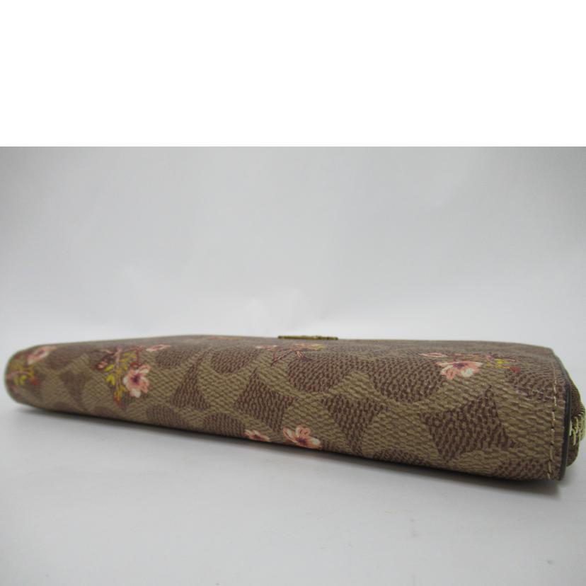 COACH/ラウンドファスナー長財布/シグネチャー/67245//D16**/Aランク/63