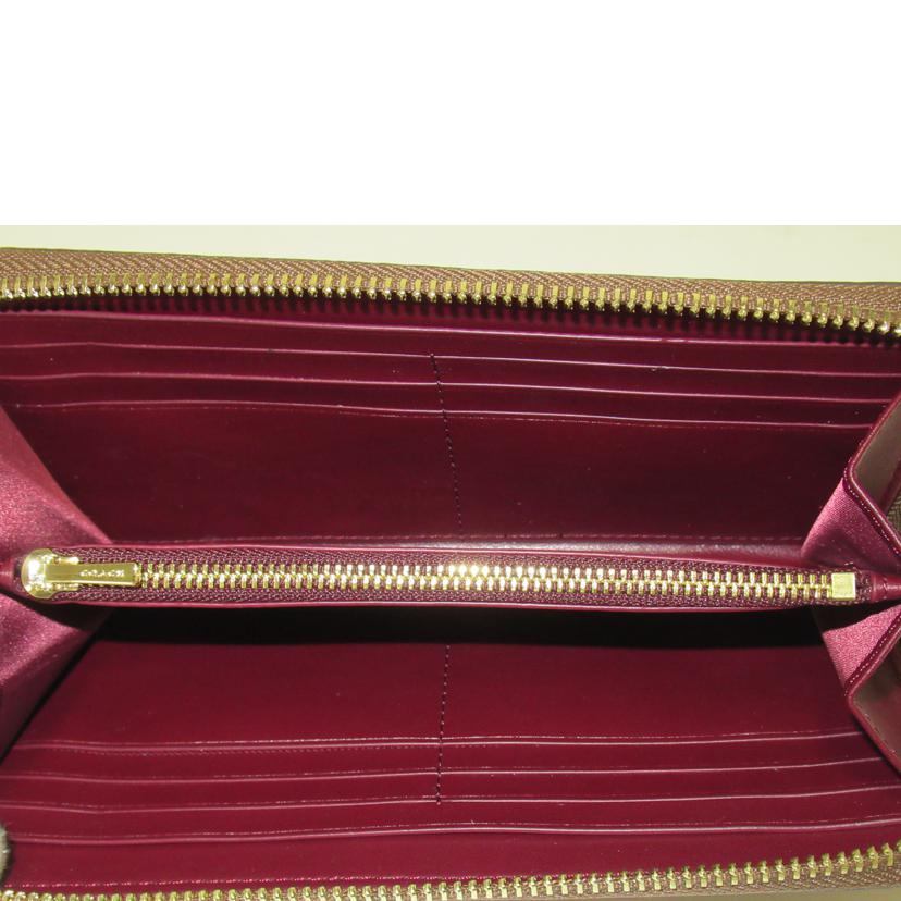 COACH/ラウンドファスナー長財布/シグネチャー/67245//D16**/Aランク/63