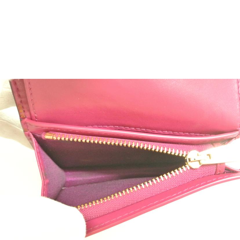 Ferragamo フェラガモ/ヴェラリボン折り財布 紫ピンク/JL-22//D515/Bランク/87