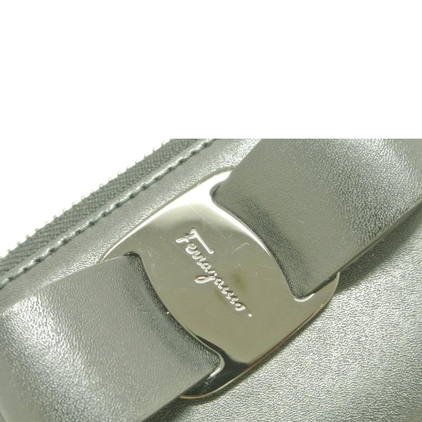 Ferragamo フェラガモ/ヴァラリボン カードケース黒/KM-22//D288/ABランク/87