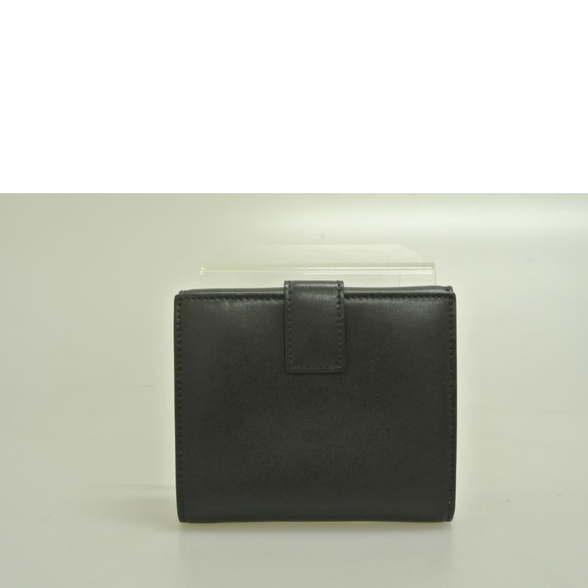 Ferragamo フェラガモ/ヴァラリボン折り財布 黒/IR-22//D268/ABランク/87