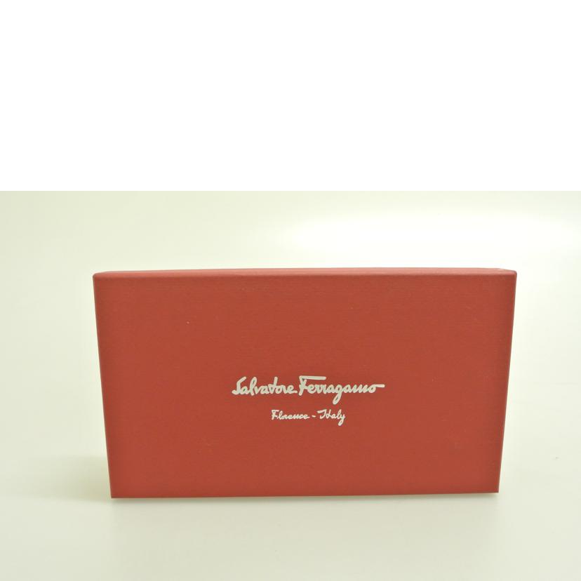 Ferragamo フェラガモ/ヴェラリボン L字ファスナー長財布 黒/JP-22//D289/Bランク/87