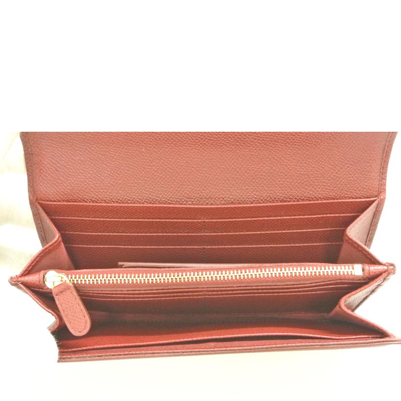 Ferragamo フェラガモ/ヴェラリボン レザー長財布 赤/J-22//D154/ABランク/87