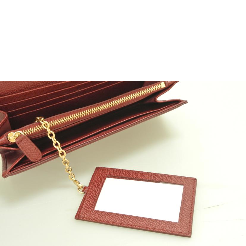 Ferragamo フェラガモ/ヴェラリボン レザー長財布 赤/J-22//D154/ABランク/87